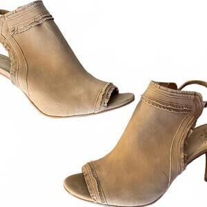 Vince Camuto Beige Open-Toe Heels